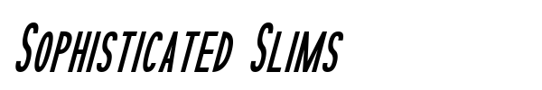 Sophisticated Slims font preview